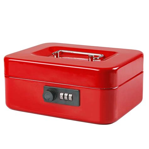 red metal cash box|small metal cash box.